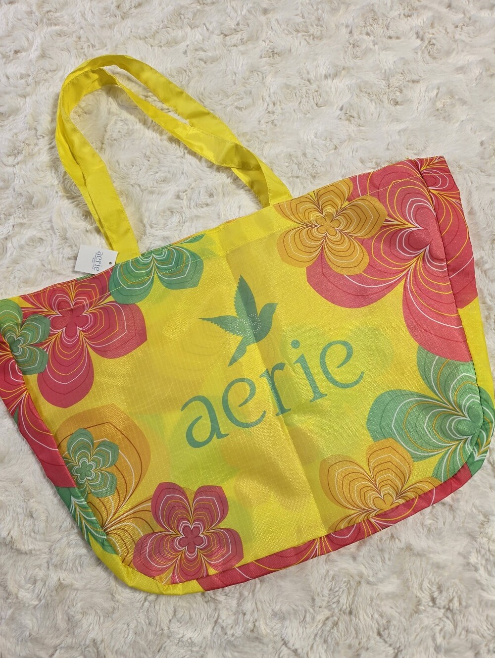 Aerie - Vintage Nylon Floral Beach Pool Gym Bag - 2009
